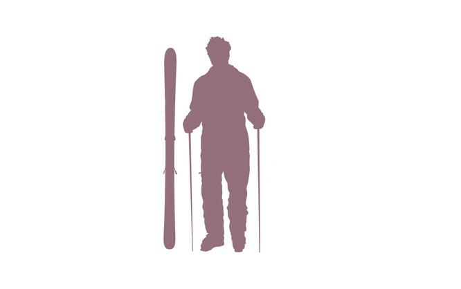 La talla del material de esquí