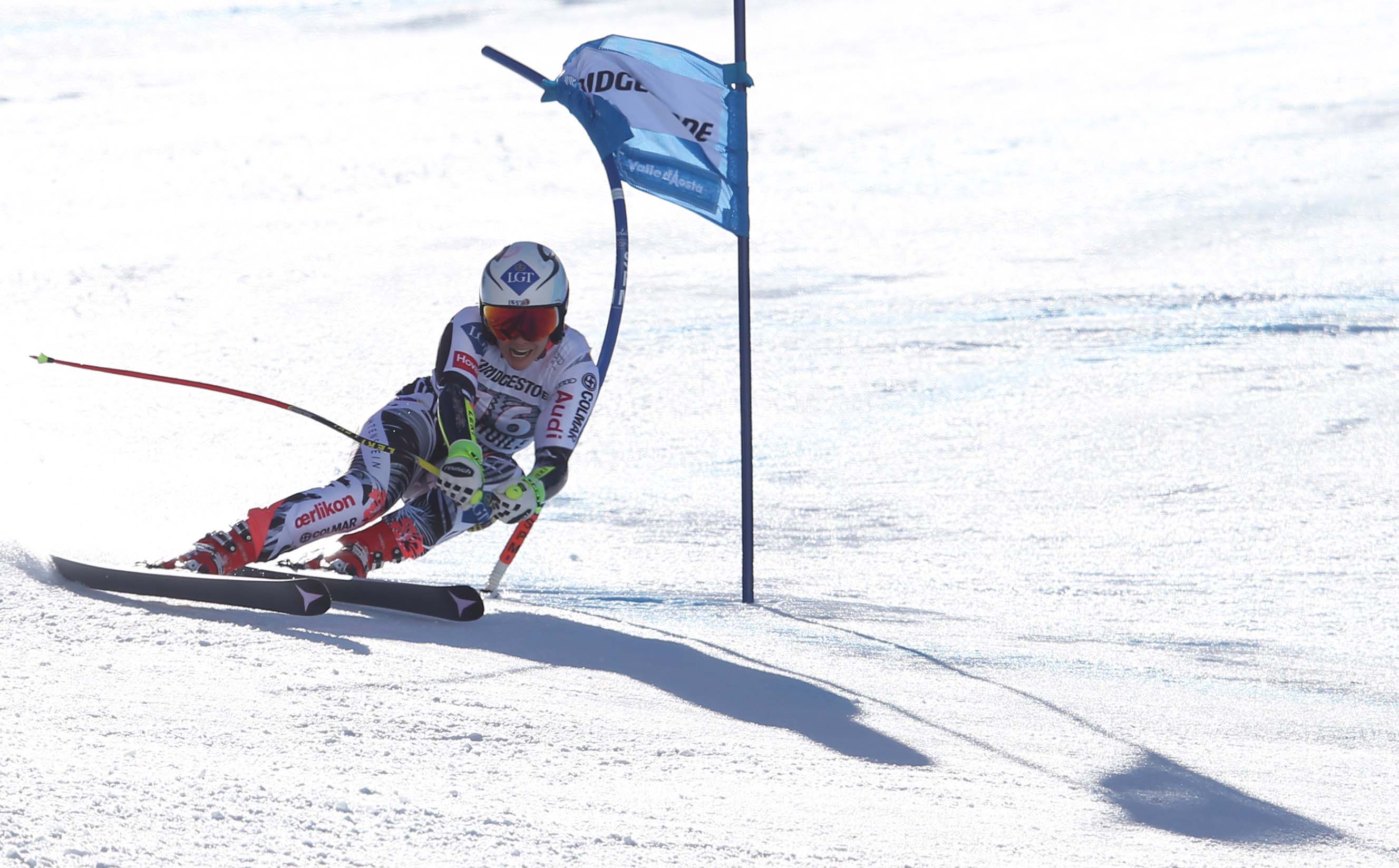 LA THUILE,ITALY,21.FEB.16 - ALPINE SKIING - FIS World Cup, Super G, ladies. Image shows Tina Weirather (LIE). Photo: GEPA pictures/ Andreas Pranter