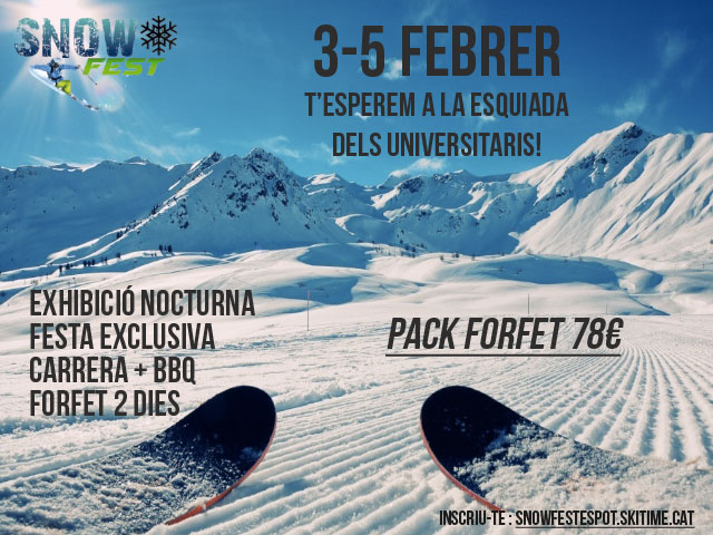 La II edición de la Snowfest llega el próximo fin de semana en Espot   