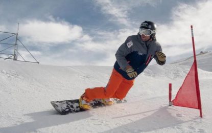 El equipo español de snowboardcross entrena en el escenario del Mundial de Sierra Nevada 2017