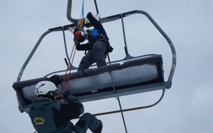 La Pinilla – prácticas de rescate en cable