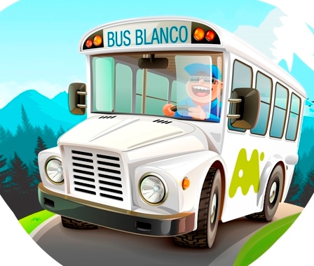 Vuelve Bus Blanco de Aramón