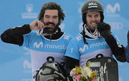 Plata para Lucas Eguibar y Regino Hernández en el snowboard cross por equipos de los Mundiales FIS Sierra Nevada 2017