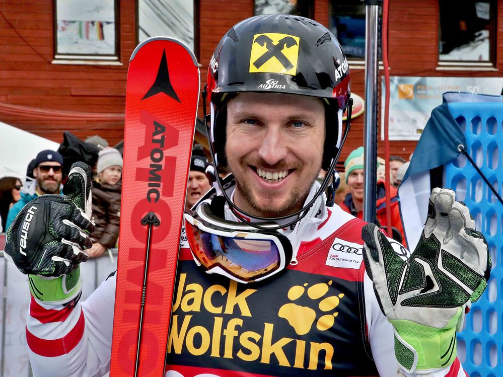 Tras lograr el Globo de Cristal del gigante y de la general de la copa del mundo, Marcel Hirscher también ha conquistado hoy en Kranjska Gora (Eslovenia) el título en el slalom