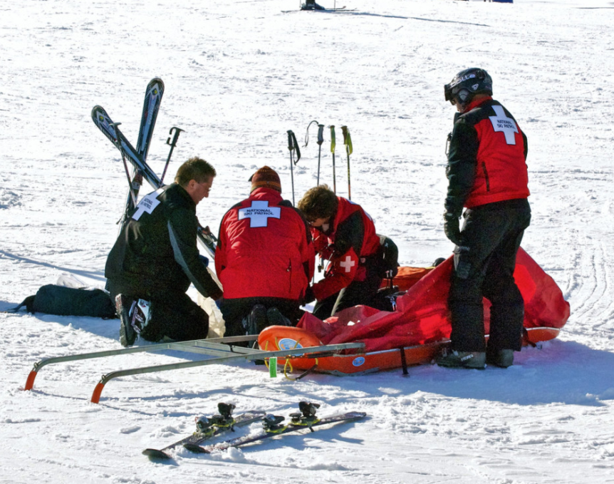 Accidente esquiando. Cómo proceder