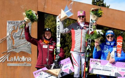 La austriaca Nina Ortlieb gana la segunda prueba de gigante de la Copa de Europa FIS de esquí alpino femenino