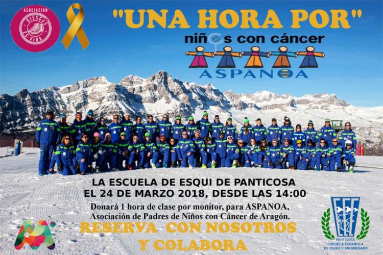 La Escuela de Esquí de Panticosa lanza ‘Una hora por’ para recaudar fondos en la lucha contra el cáncer infantil