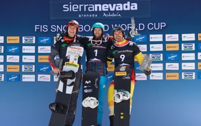 Lucas Eguibar domina, de principio a fin, la Copa del Mundo snowboardcross de Sierra Nevada