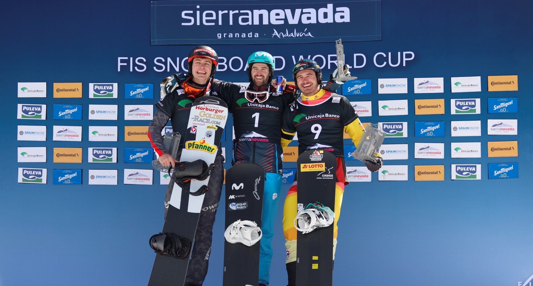 Lucas Eguibar domina, de principio a fin, la Copa del Mundo snowboardcross de Sierra Nevada