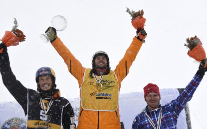 Lucas Eguibar hace historia al proclamarse campeón de la Copa del Mundo de Snowboard cross FIS