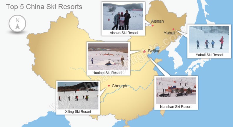 Top 5 de Estaciones de Esquí en China