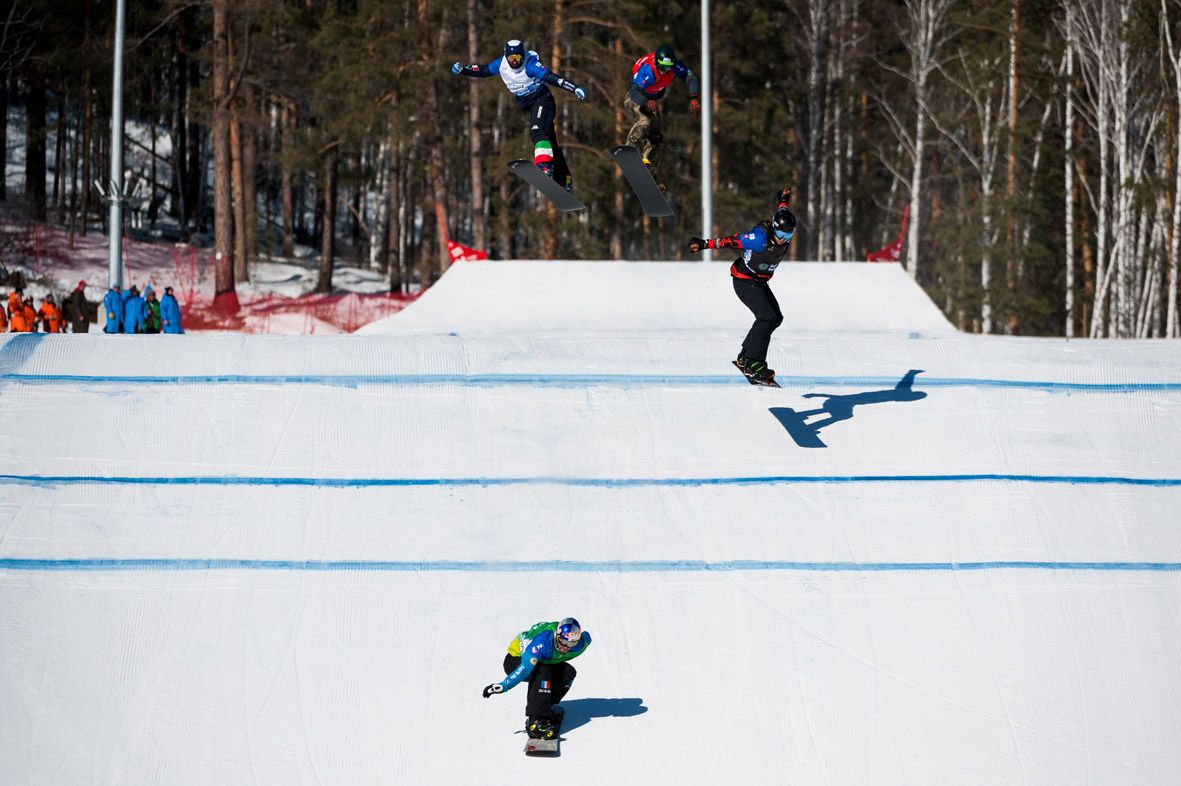 Lucas Eguibar. Podio en el Snowboard Cross de Rusia