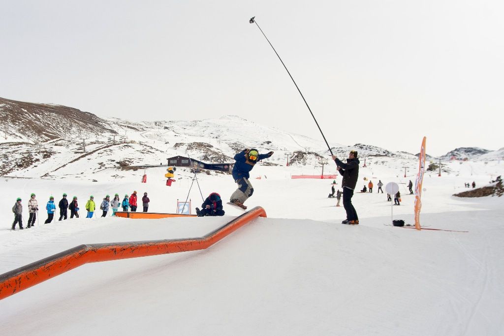 El snowpark del Río de Sierra Nevada