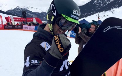 Lucas Eguibar gana la clasificatoria de las finales de la Copa del Mundo Snowboard Cross FIS de Baqueira Beret