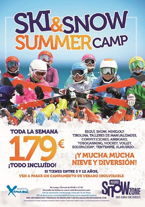 Abierto el plazo de inscripción para los campamentos de verano en la nieve de Madrid SnowZone