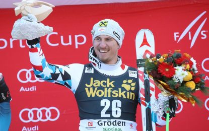 Max Franz logra su primera victoria en la Copa del Mundo de Esquí Alpino al imponerse en el descenso de Val Gardena-Gröden (Italia)