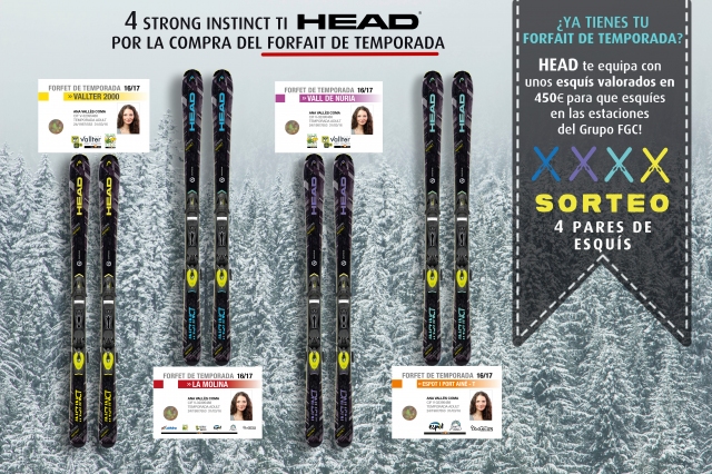 Las estaciones del Grupo FGC sortean cuatro pares de esquís de marca HEAD