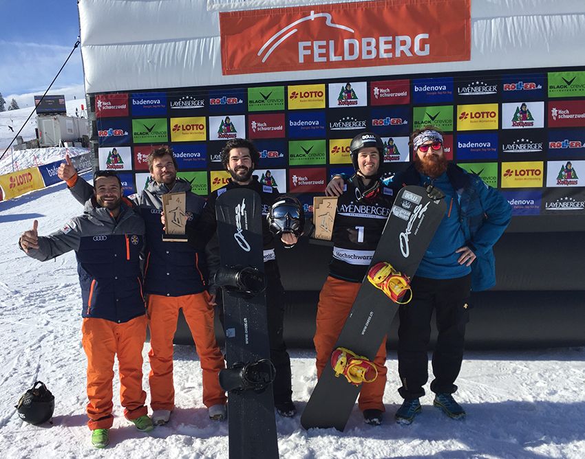 Podio para Lucas Eguibar y Regino Hernández en la Copa del Mundo FIS Snowboardcross de Feldberg (Alemania)
