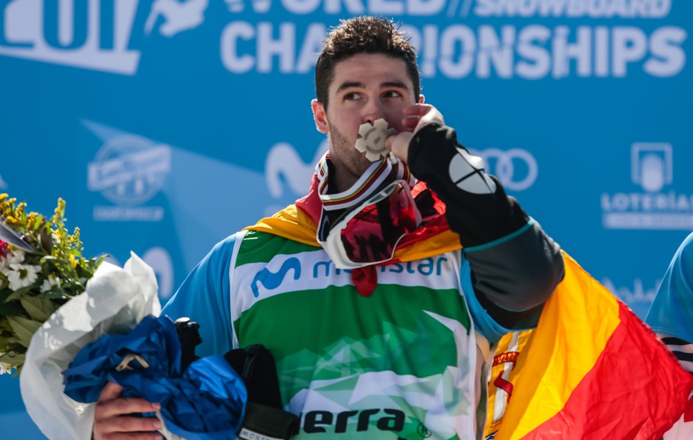 Lucas Eguibar se proclama subcampeón del Mundo de snowboard cross en los Mundiales FIS Sierra Nevada 2017