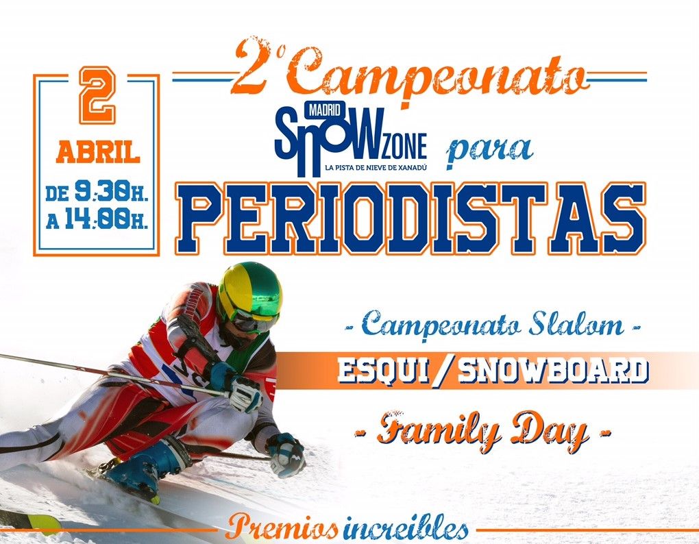 El II Campeonato Madrid SnowZone para periodistas incluirá el snowboard como modalidad de competición