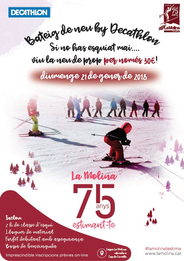 La Molina organiza el bautizo de nieve más multitudinario en su 75 aniversario