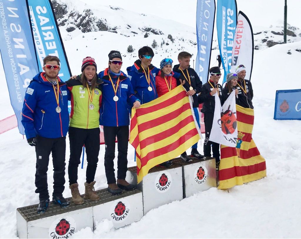 Sergi Brau, Marta Cester y Jaume Pueyo, campeones de España absolutos de relevos en Candanchú