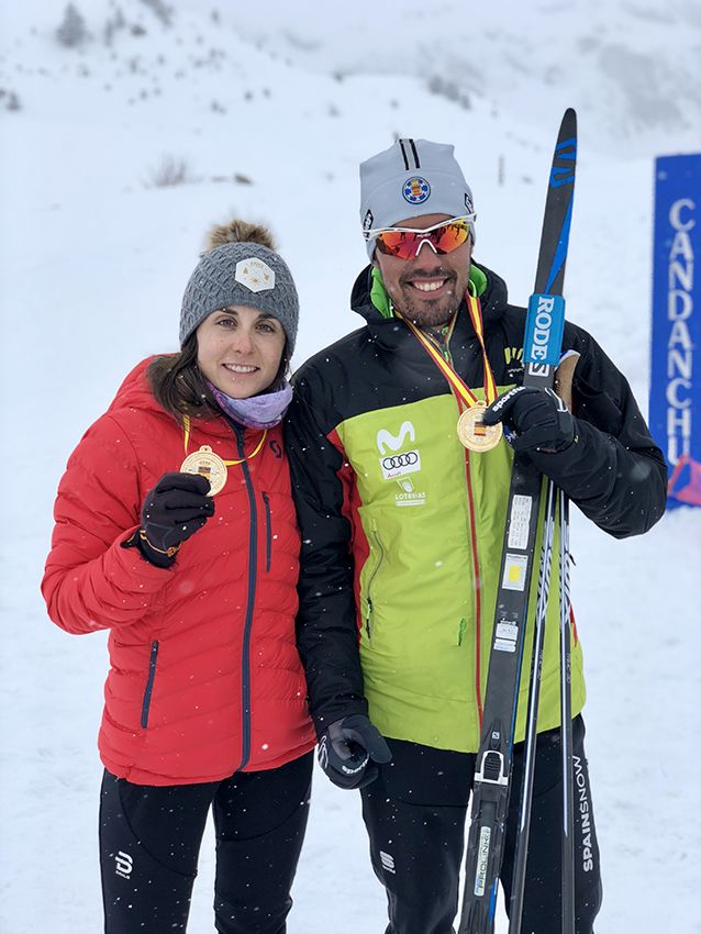 Imanol Rojo y Marta Cester, campeones de España de esquí de fondo en técnica libre individual en Candanchú