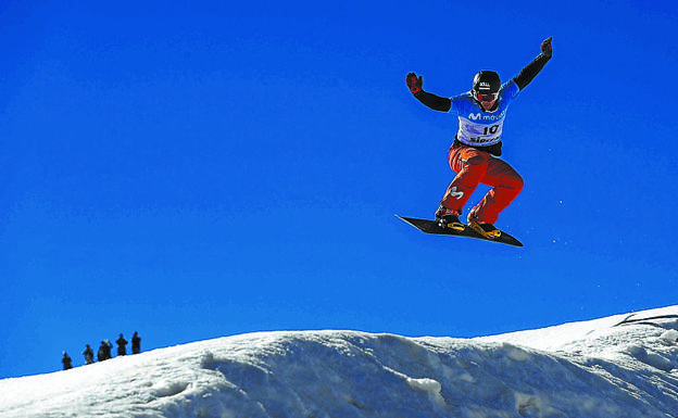 Lucas Eguibar, en 4ª posición, y Regino Hernández, el 16º, clasificados para las eliminatorias de los Mundiales de Snowboardcross de Park City