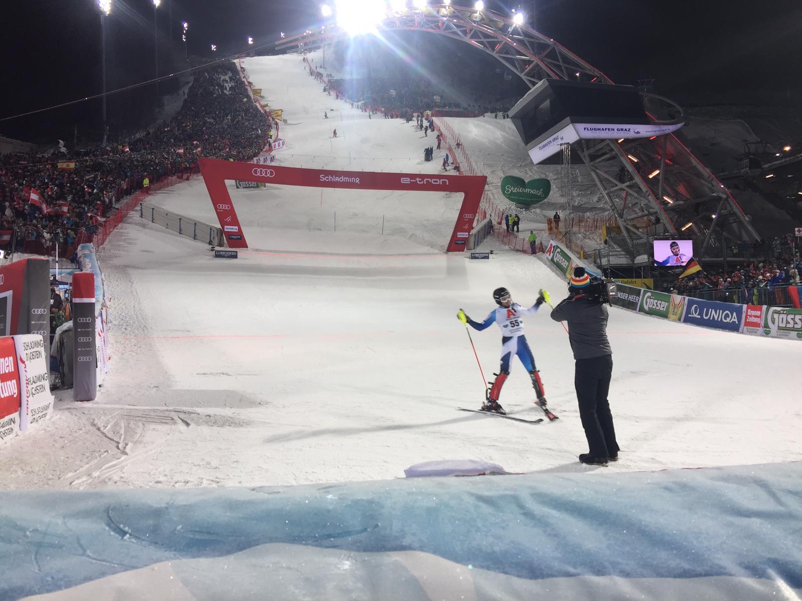 Juan del Campo hace historia en el slalom de Copa del Mundo de Schladming