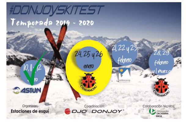Test de rodilleras específicas para esquí y snowboard en Candanchú