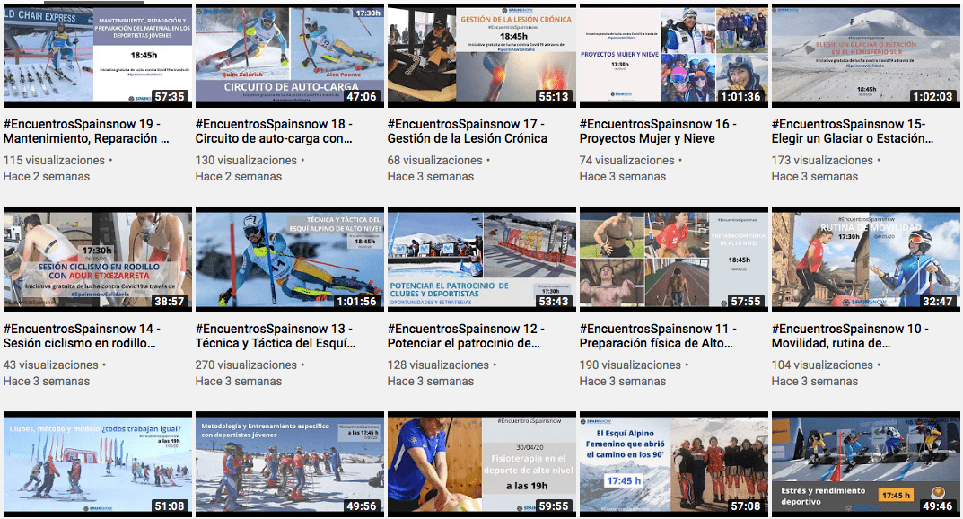 Iniciativas digitales #SPAINSNOWSOLIDARIA de la Real Federación Española de Deportes de Invierno